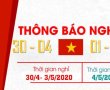 Thông báo nghỉ lể